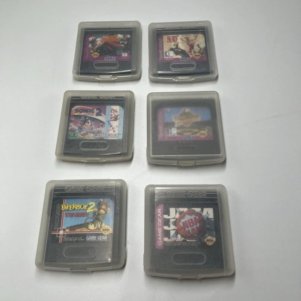 6x Sega Game Gear Games Mortal Kombat Sonic 2 Baseball NBA Jam Lot Of 6